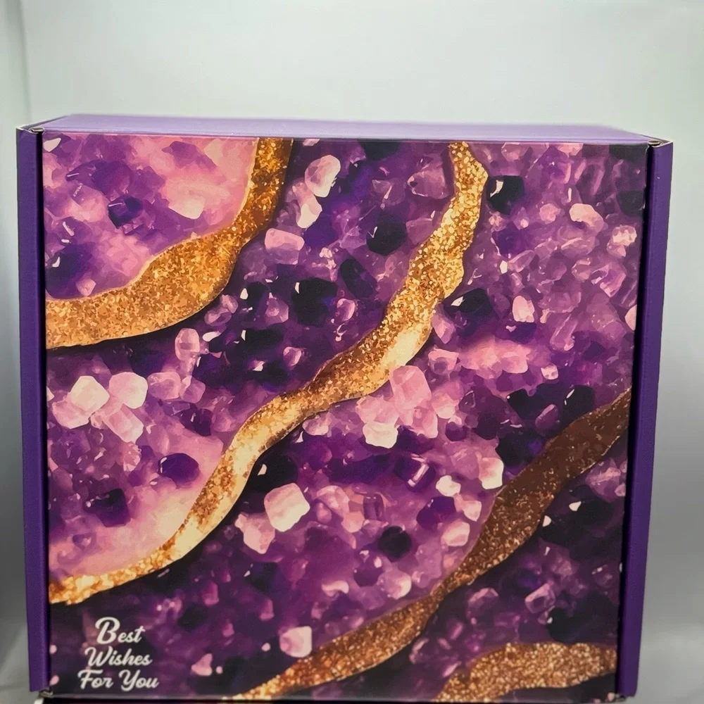 Purple Gift Set with Tumbler and Candle